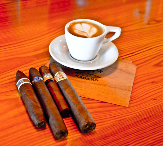 Smoking Cigars and Drinking Coffee